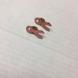 Lot of 2 breast cancer pink pins
